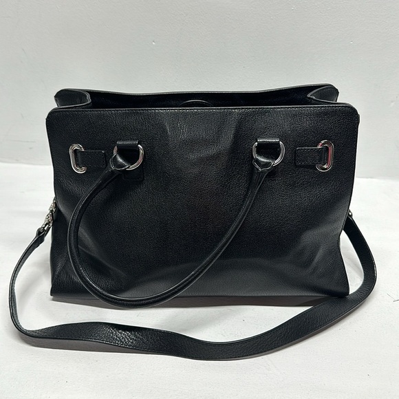 Michael Kors Hamilton East West Handbag Purse Crossbody Bag Leather Black Large - Picture 13 of 17